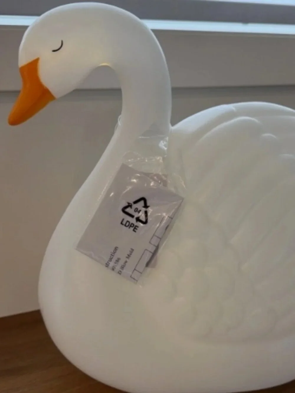 Share NEW * RARE* Cracker Barrel Blow Mold Baby Swan White Battery Operated VHTF
